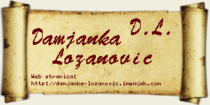 Damjanka Lozanović vizit kartica